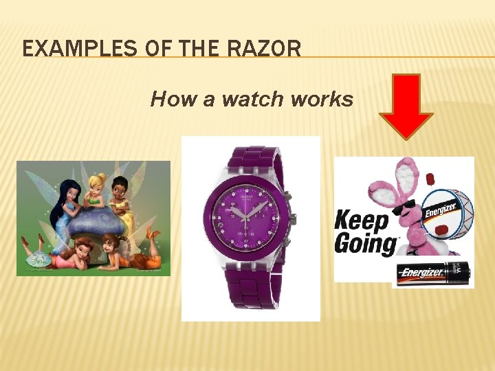 EXAMPLES OF THE RAZOR How a watch works 