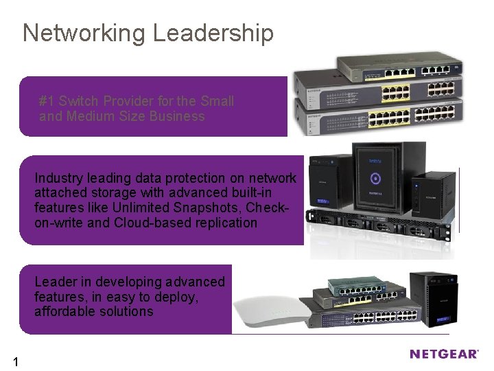 Networking Leadership #1 Switch Provider for the Small and Medium Size Business Industry leading