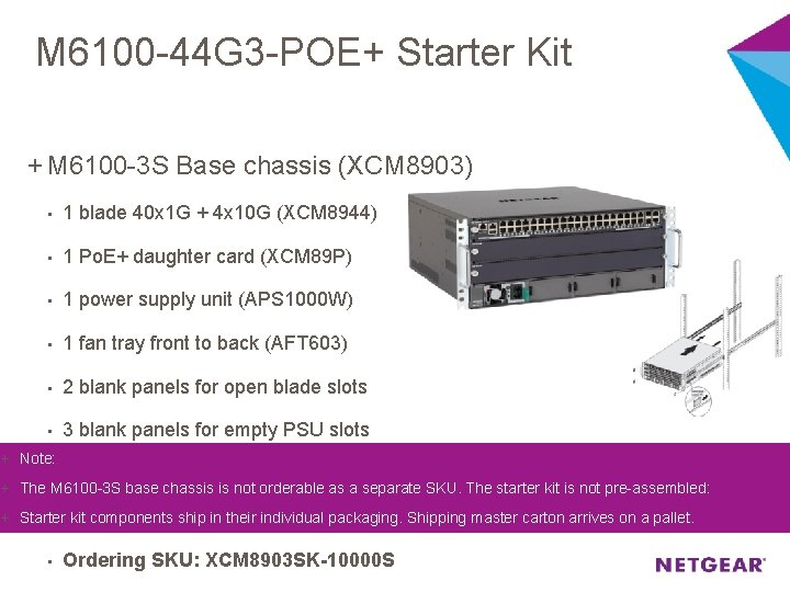 M 6100 -44 G 3 -POE+ Starter Kit + M 6100 -3 S Base