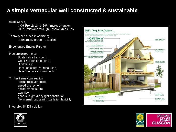 a simple vernacular well constructed & sustainable Sustainability CCG Prototype for 60% Improvement on
