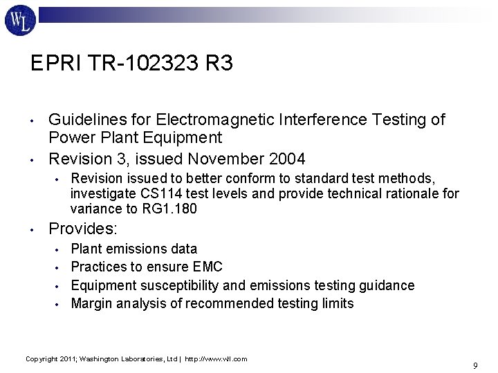 EPRI TR-102323 R 3 • • Guidelines for Electromagnetic Interference Testing of Power Plant