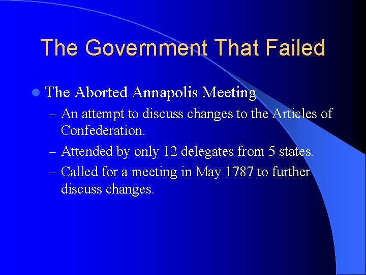 The Government That Failed l The Aborted Annapolis Meeting – An attempt to discuss
