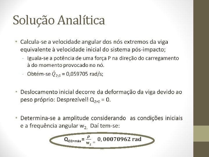 Solução Analítica • 