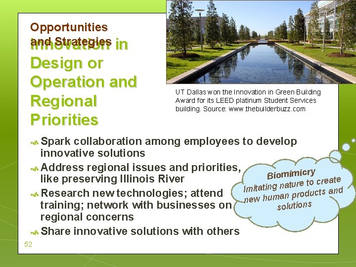 Innovation / Priorities Opportunities and Strategies in Innovation Design or Operation and Regional Priorities