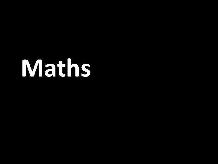 Maths 