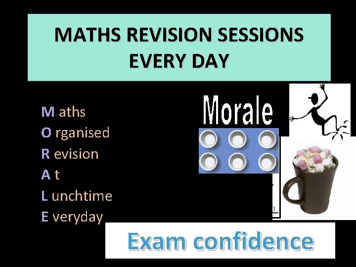 MATHS REVISION SESSIONS EVERY DAY M aths O rganised R evision At L unchtime