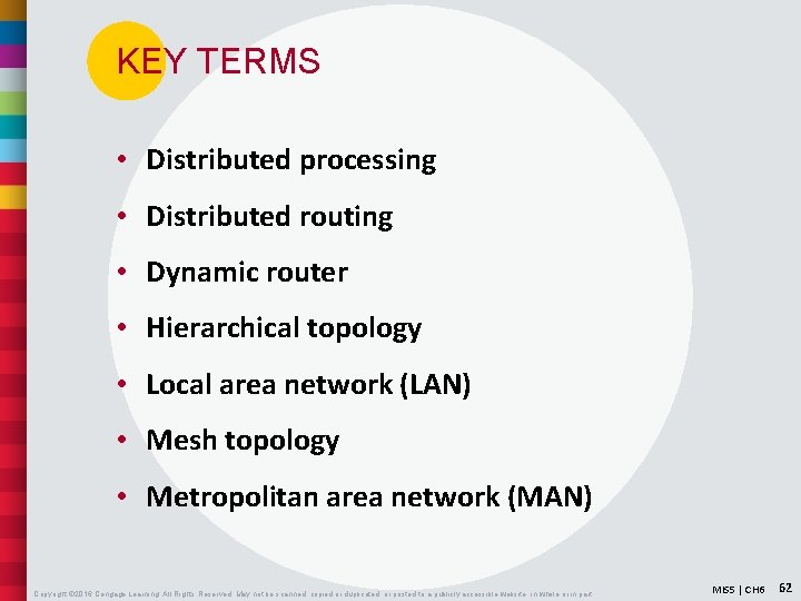 KEY TERMS • Distributed processing • Distributed routing • Dynamic router • Hierarchical topology