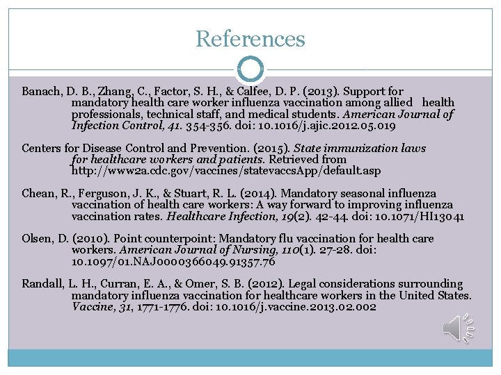 References Banach, D. B. , Zhang, C. , Factor, S. H. , & Calfee,