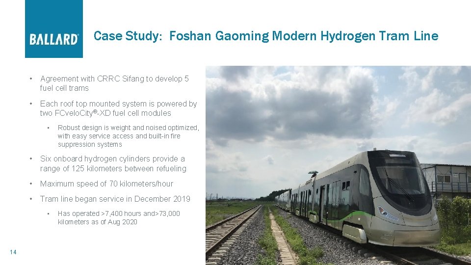Case Study: Foshan Gaoming Modern Hydrogen Tram Line • Agreement with CRRC Sifang to