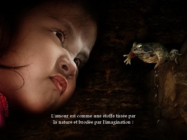 L'amour est comme une étoffe tissée par la nature et brodée par l'imagination !
