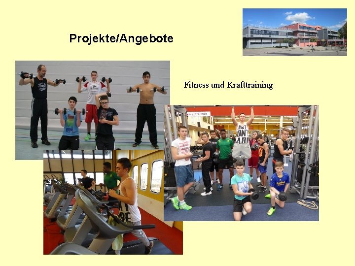 Projekte/Angebote Fitness und Krafttraining 