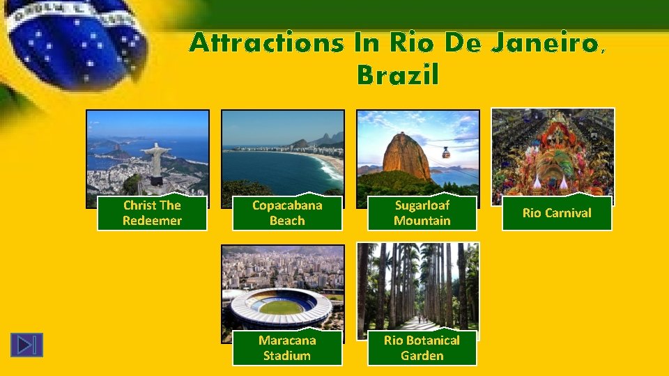 Attractions In Rio De Janeiro, Brazil Christ The Redeemer Copacabana Beach Sugarloaf Mountain Maracana