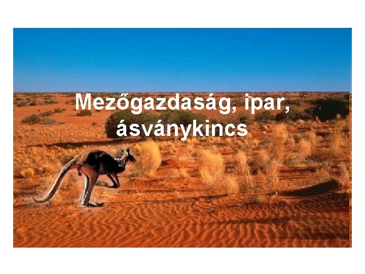 Mezőgazdaság, ipar, ásványkincs 