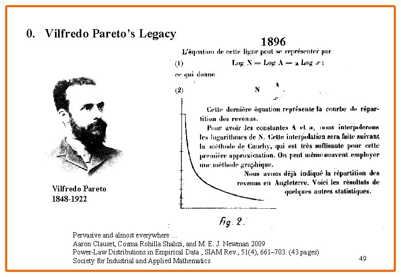 0. Vilfredo Pareto’s Legacy 1896 Vilfredo Pareto 1848 -1922 Pervasive and almost everywhere …