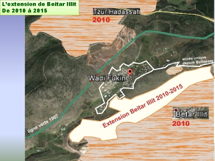 L’extension de Beitar Illit De 2010 à 2015 