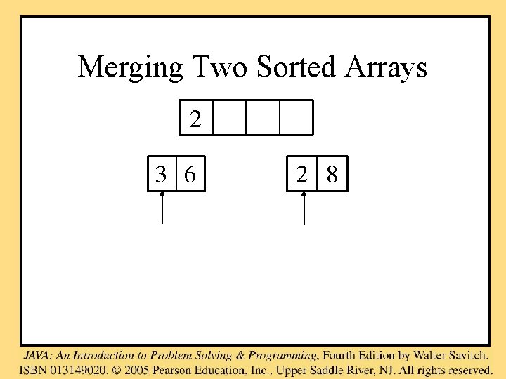 Merging Two Sorted Arrays 2 3 6 2 8 