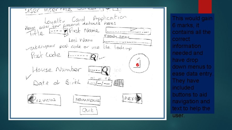 This would gain 6 marks, it contains all the correct information needed and have