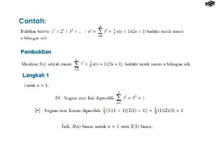 Contoh: Pembuktian Langkah 1 