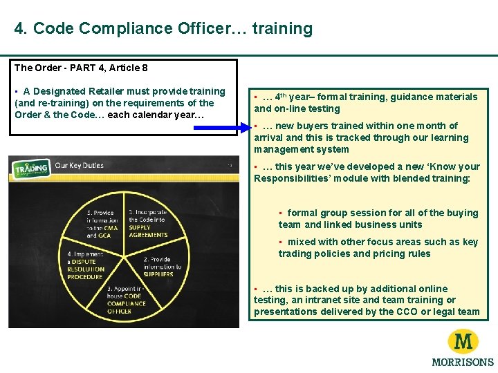 4. Code Compliance Officer… training The Order - PART 4, Article 8 • A