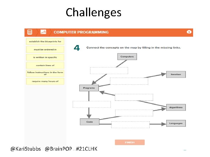 Challenges @Kari. Stubbs @Brain. POP #21 CLHK 
