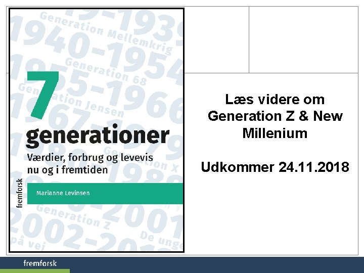 Læs videre om Generation Z & New Millenium Udkommer 24. 11. 2018 