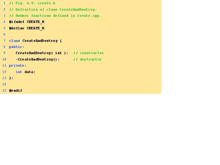 1 // Fig. 6. 9: create. h 2 // Definition of class Create. And.