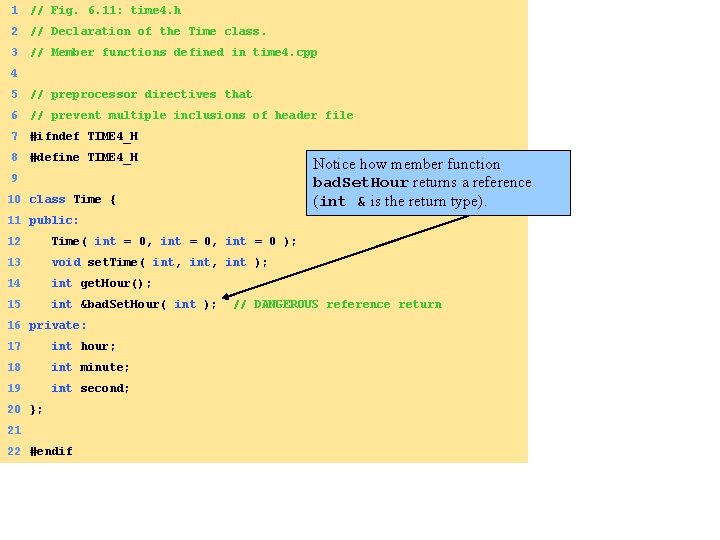 1 // Fig. 6. 11: time 4. h 2 // Declaration of the Time