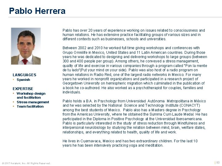 Pablo Herrera Pablo has over 20 years of experience working on issues related to