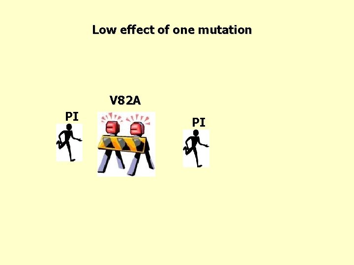 Low effect of one mutation V 82 A PI PI 