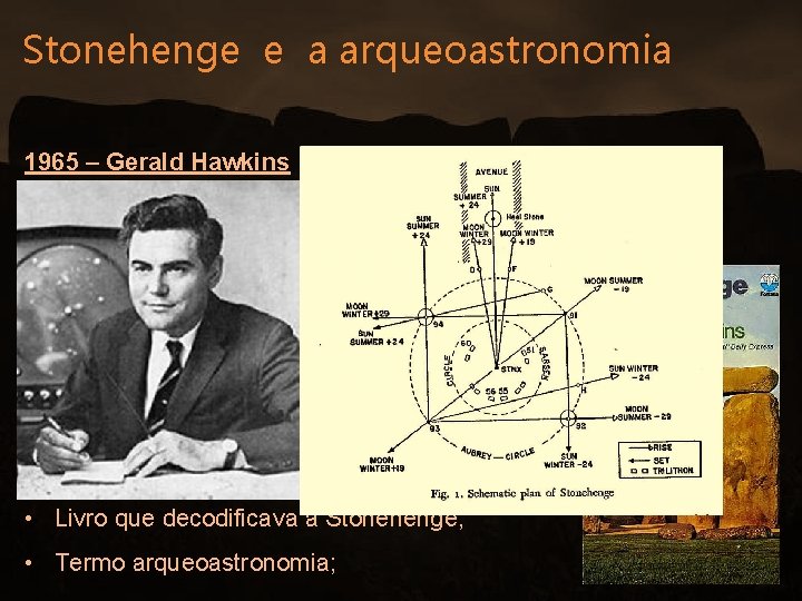 Stonehenge e a arqueoastronomia 1965 – Gerald Hawkins • Livro que decodificava a Stonehenge;