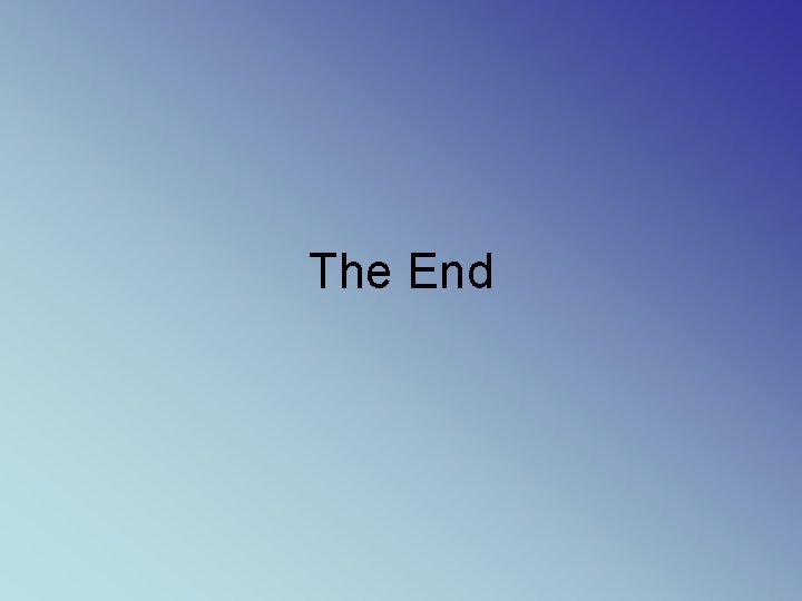 The End 