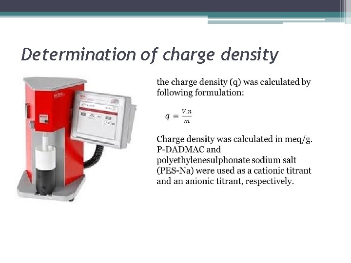 Determination of charge density 