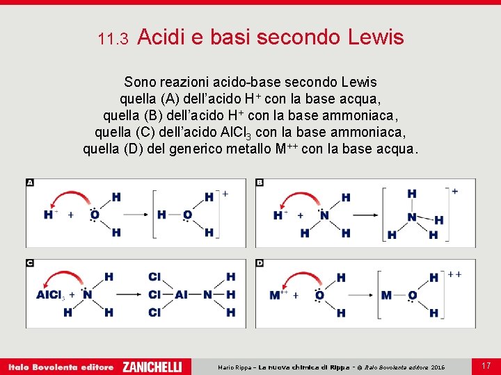 11. 3 Acidi e basi secondo Lewis Sono reazioni acido-base secondo Lewis quella (A)