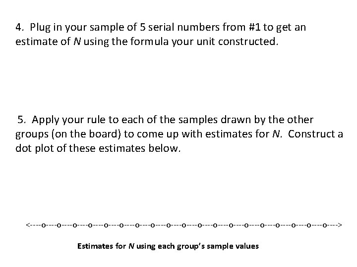 4. Plug in your sample of 5 serial numbers from #1 to get an