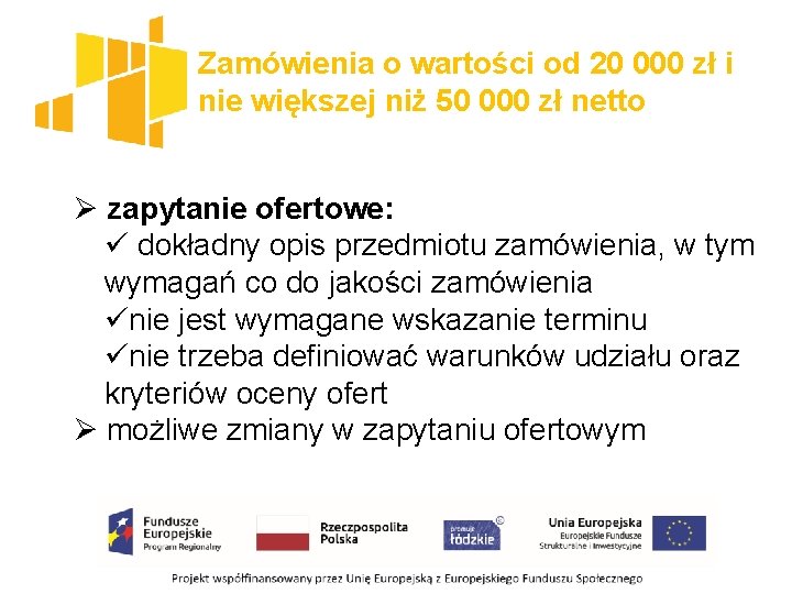 Zamówienia o wartości od 20 000 zł i nie większej niż 50 000 zł