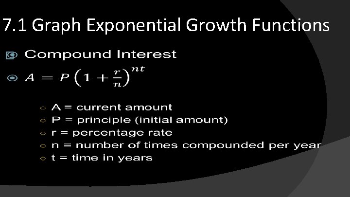 7. 1 Graph Exponential Growth Functions � 