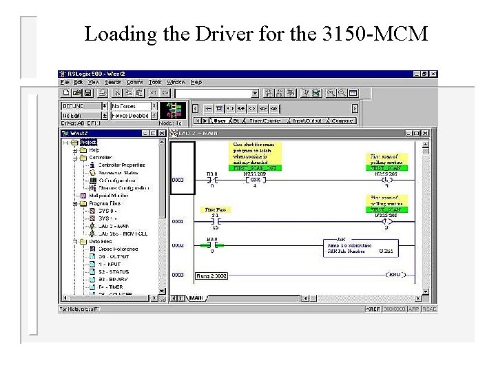 Loading the Driver for the 3150 -MCM 
