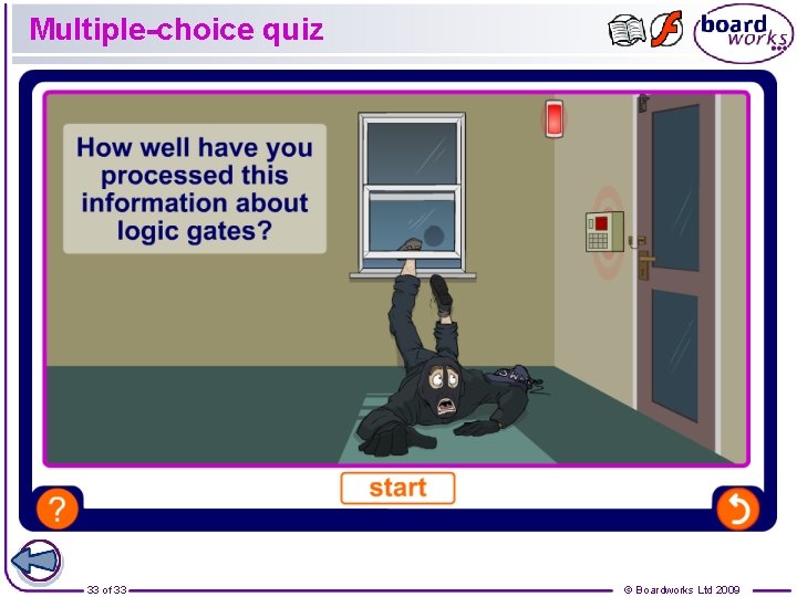 Multiple-choice quiz 33 of 33 © Boardworks Ltd 2009 Multiple-choice quiz 33 of 33 © Boardworks Ltd 2009