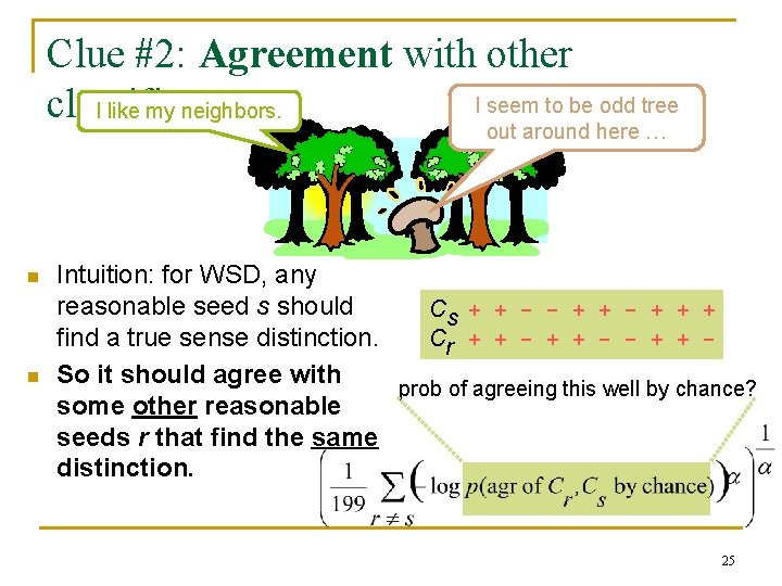 Clue #2: Agreement with other I seem to be odd tree classifiers I like