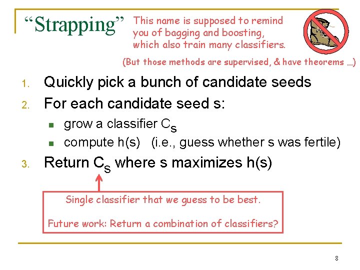 “Strapping” This name is supposed to remind you of bagging and boosting, which also