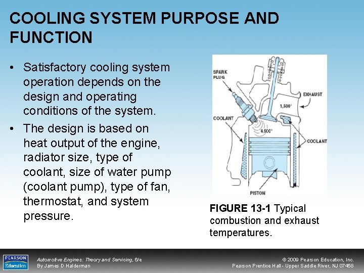 COOLING SYSTEM PURPOSE AND FUNCTION • Satisfactory cooling system operation depends on the design