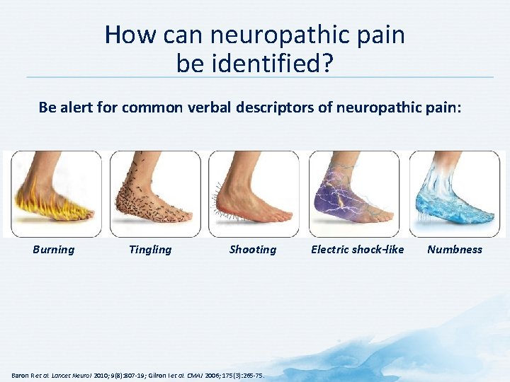 How can neuropathic pain be identified? Be alert for common verbal descriptors of neuropathic