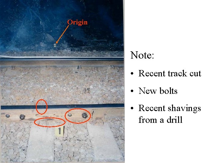 Origin Note: • Recent track cut • New bolts • Recent shavings from a