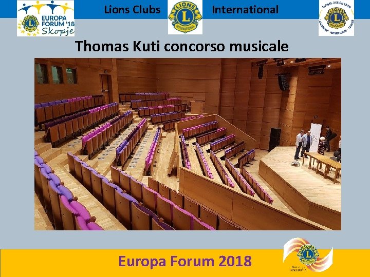 Lions Clubs International Thomas Kuti concorso musicale Europa Forum 2018 