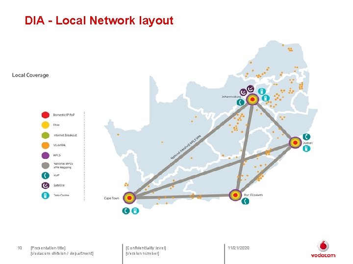 DIA - Local Network layout 10 [Presentation title] [Vodacom division / department] [Confidentiality level]