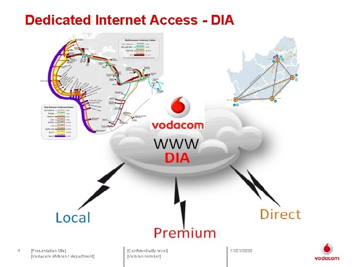 Dedicated Internet Access - DIA 4 [Presentation title] [Vodacom division / department] [Confidentiality level]