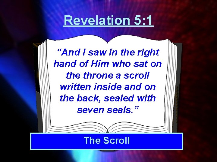 Revelation 5: 1 “And I saw in the right hand of Him who sat