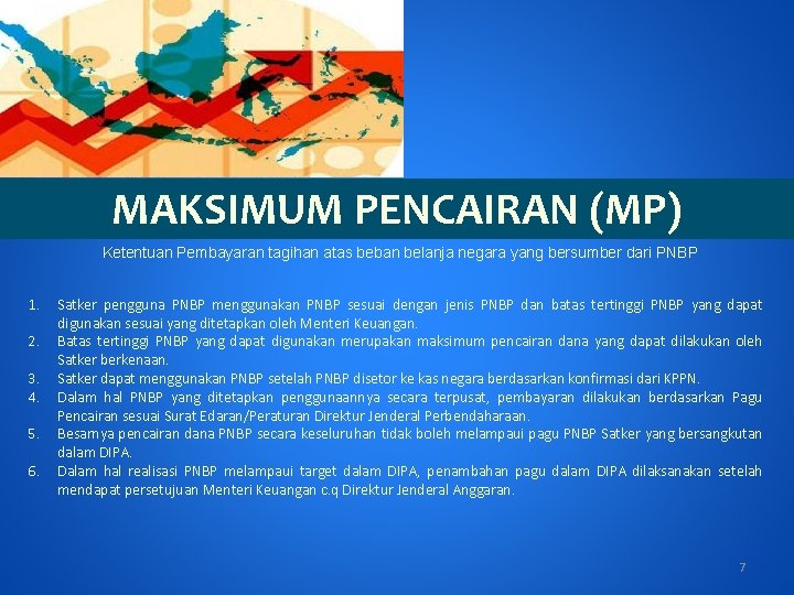MAKSIMUM PENCAIRAN (MP) Ketentuan Pembayaran tagihan atas beban belanja negara yang bersumber dari PNBP