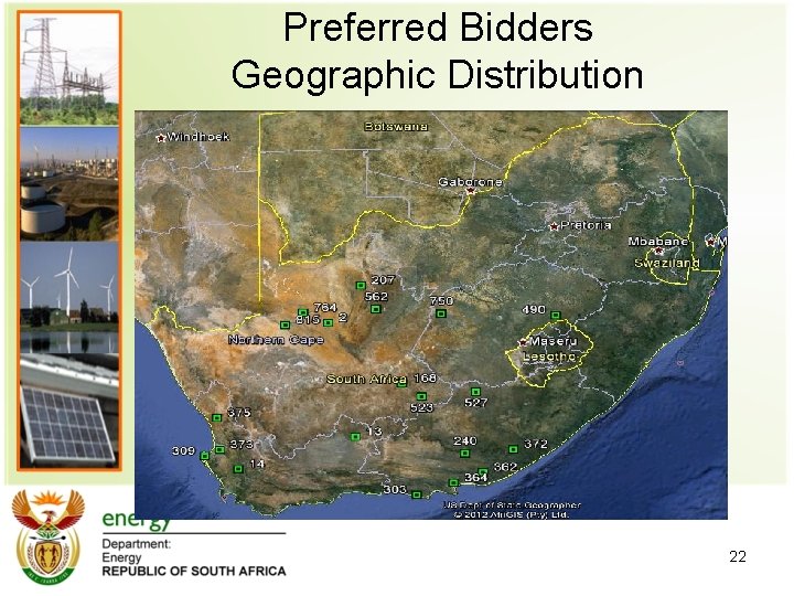 Preferred Bidders Geographic Distribution 22 