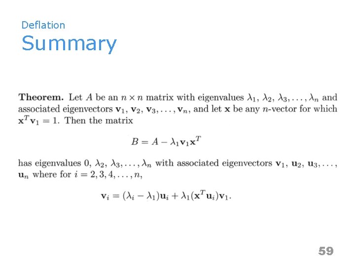 Deflation Summary 59 